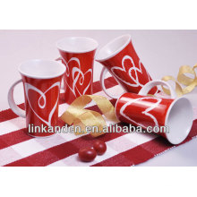 red color ceramic coffee mug